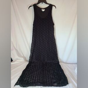 Urban Rose Black Diamonds Sleeveless Dress Size XL